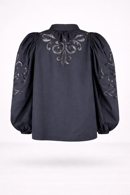 Scarlett Poppies, Camicia in Popeline con Pizzo Vesma