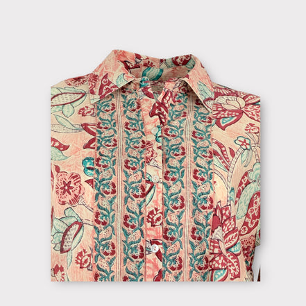 Camicia Fantasia di Cotone a Fiori Maison Hotel