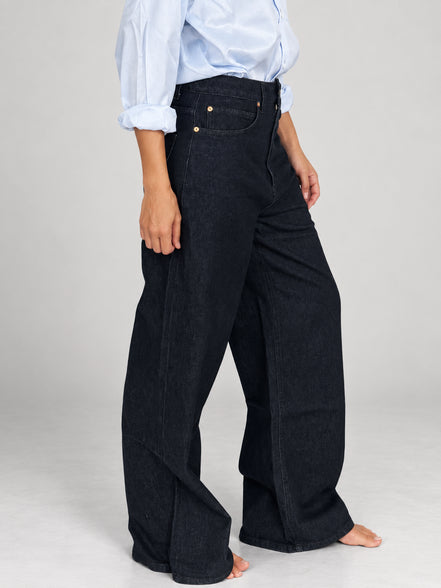 Anaii, Denim Loose Rinsed Cotton Cashmere
