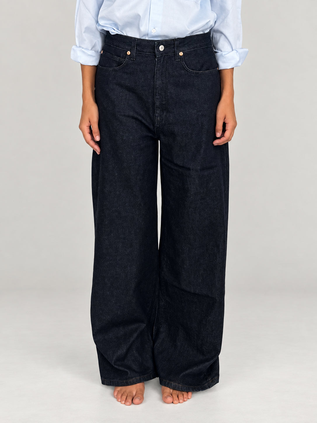Anaii, Denim Loose Rinsed Cotton Cashmere