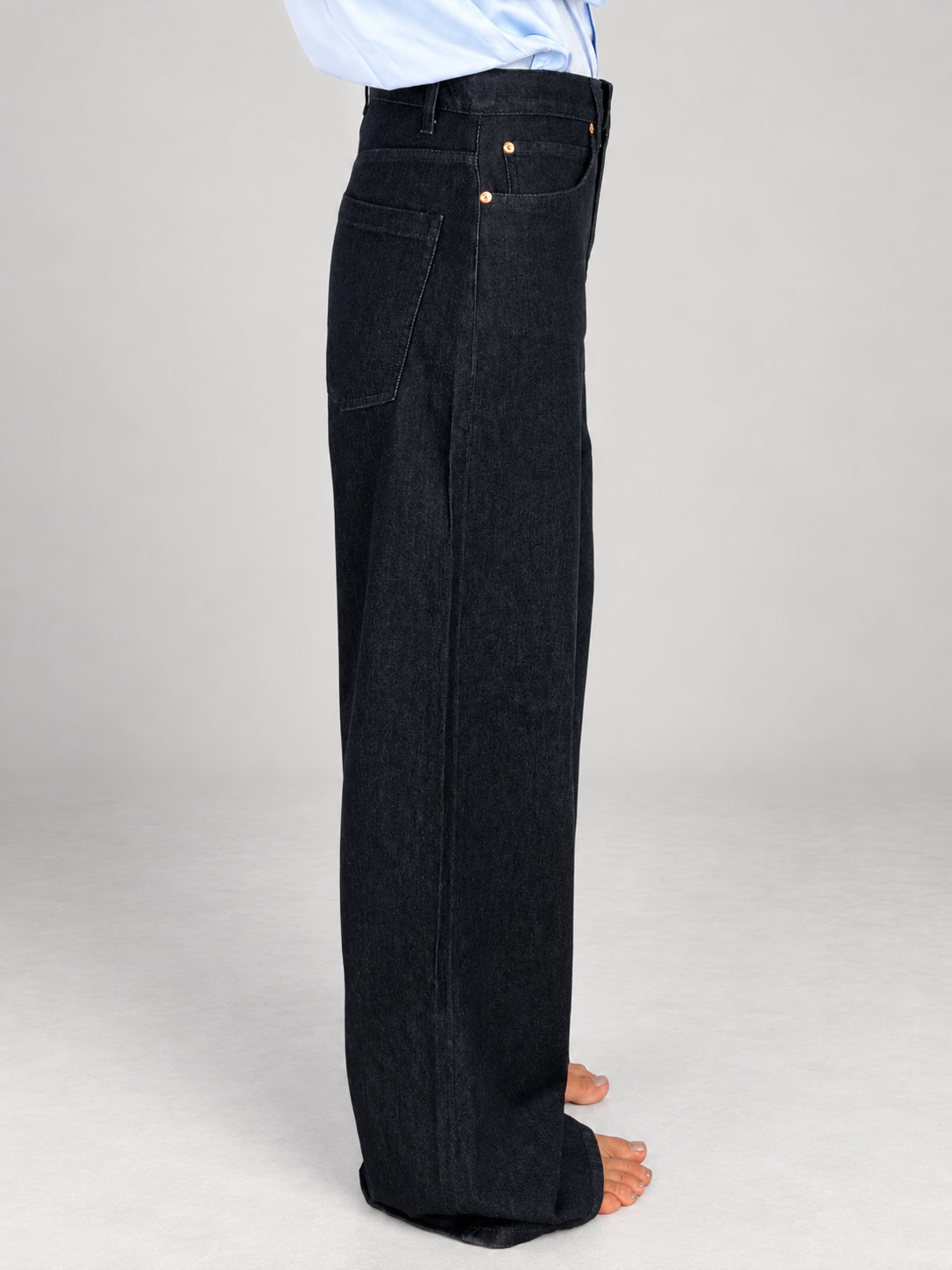 Anaii, Denim Loose Rinsed Cotton Cashmere