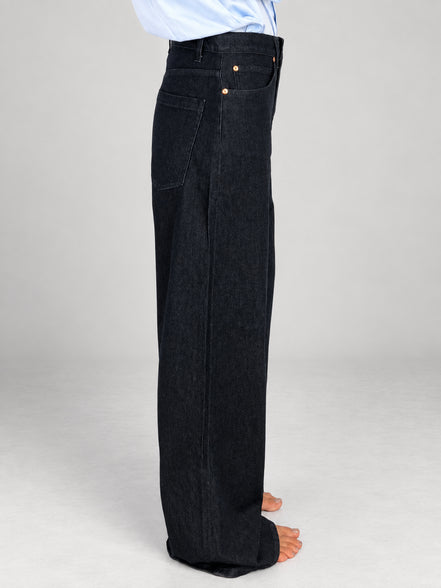 Anaii, Denim Loose Rinsed Cotton Cashmere