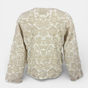 Giacca Corta in Cotone Ricamata Beige Maison Hotel