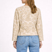 Giacca Corta in Cotone Ricamata Beige Maison Hotel
