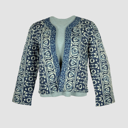 Giacchino Corto Trapuntato Cotone Indigo Fantasia Coti Maison Hotel