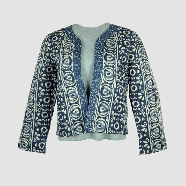 Giacchino Corto Trapuntato Cotone Indigo Fantasia Coti Maison Hotel