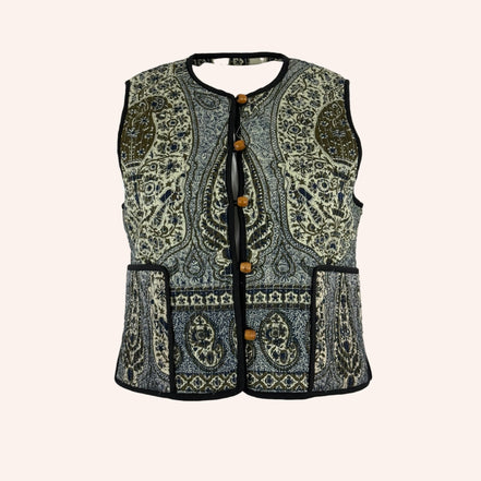 Gilet Paisley Cotone Trapuntato Taya Antik Batik
