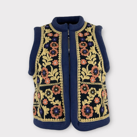 Gilet Girocollo Ricami  Ossie Antik Batik