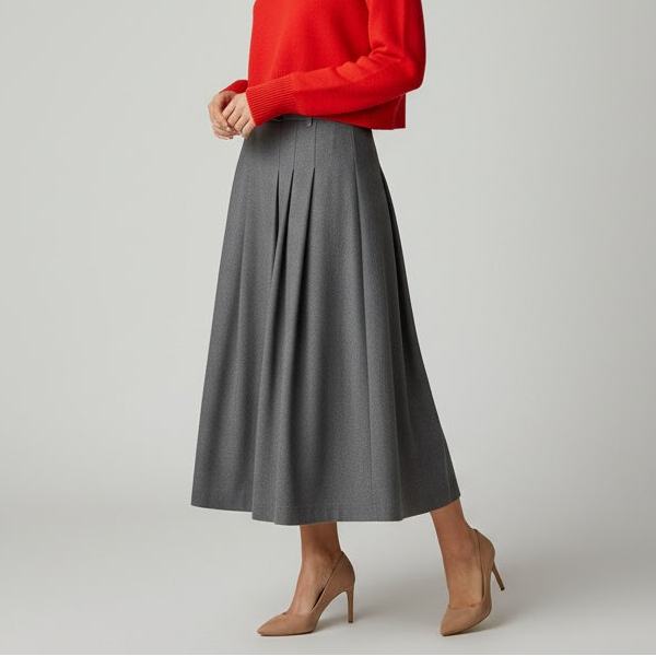 Gonna Midi a Pieghe con Cintura Funny Suncoo