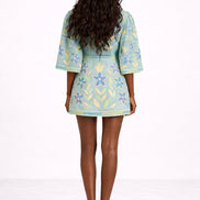 Abito Corto con Ricami Carioca Antik Batik