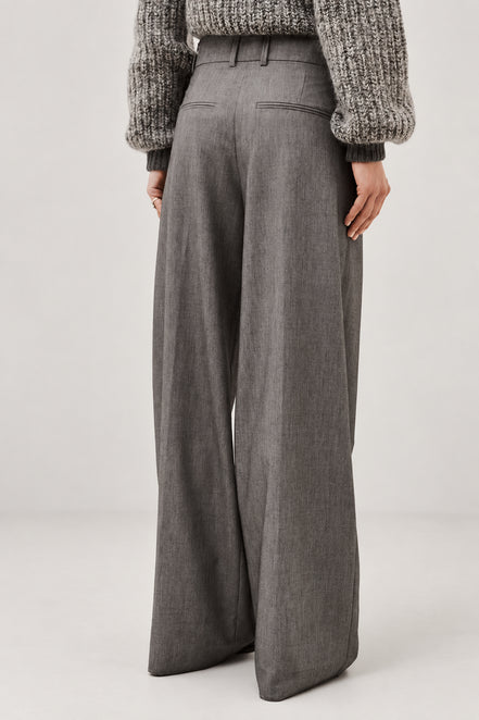 Ba&sh, Pantalone Maschile Gamba Larga in Misto Lana