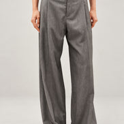 Ba&sh, Pantalone Maschile Gamba Larga in Misto Lana