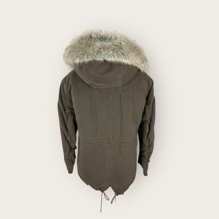 Parka Corto EcoFur Brown con Coulisse Bazar Deluxe