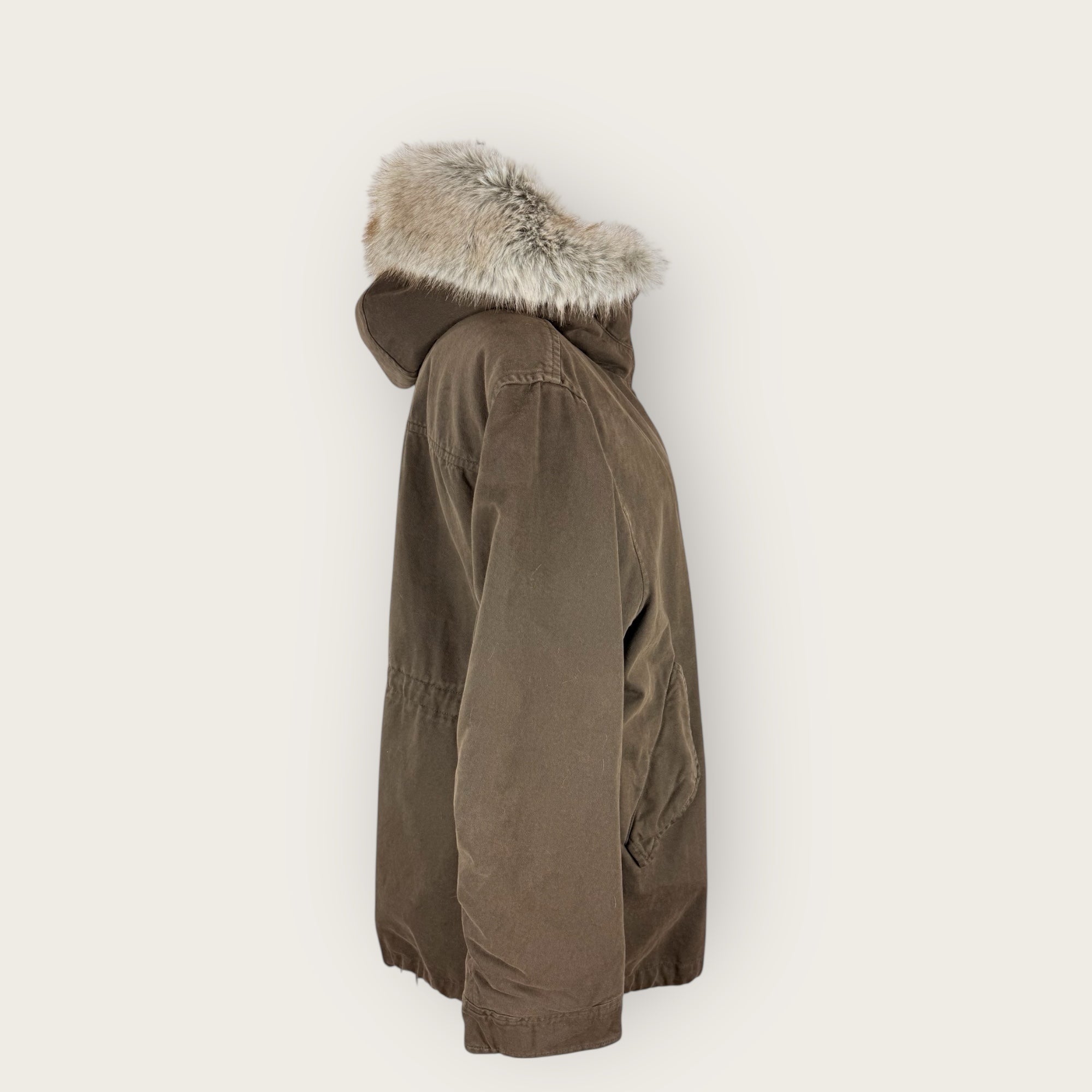 Parka Corto EcoFur Brown con Coulisse Bazar Deluxe