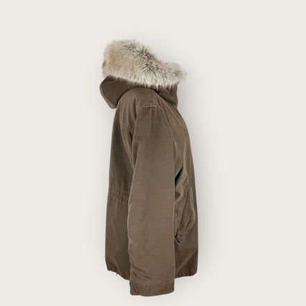 Parka Corto EcoFur Brown con Coulisse Bazar Deluxe