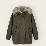 Parka Corto EcoFur Brown con Coulisse Bazar Deluxe