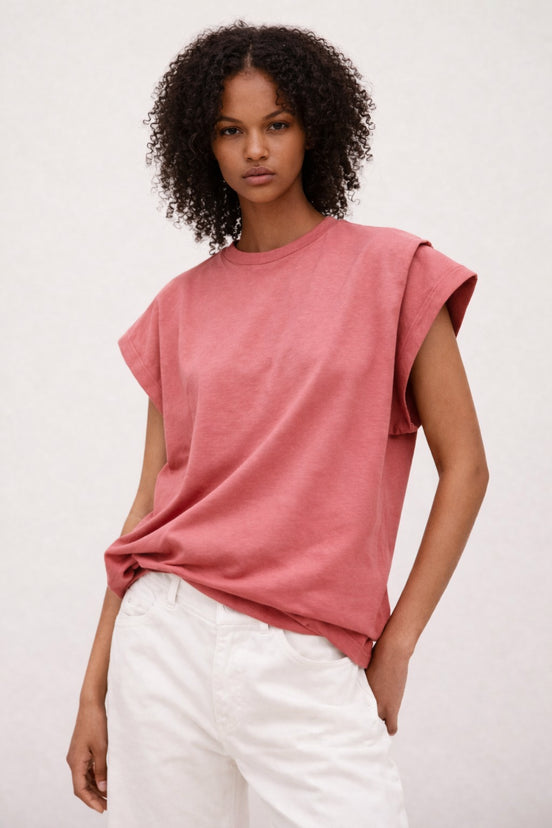 Tshirt Over Manica Corta in Cotone, Ba&sh