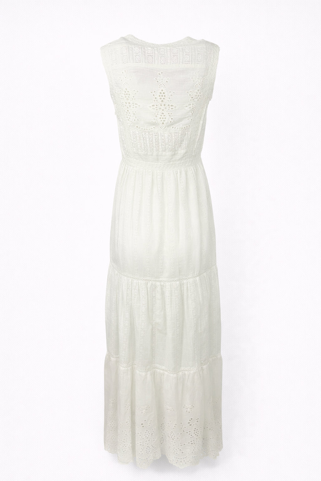 Abito Lungo Bianco con Pizzo,  Gino Maison Hotel