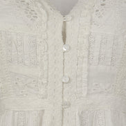 Abito Lungo Bianco con Pizzo,  Gino Maison Hotel