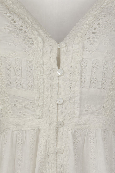 Abito Lungo Bianco con Pizzo,  Gino Maison Hotel