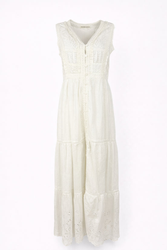 Abito Lungo Bianco con Pizzo,  Gino Maison Hotel