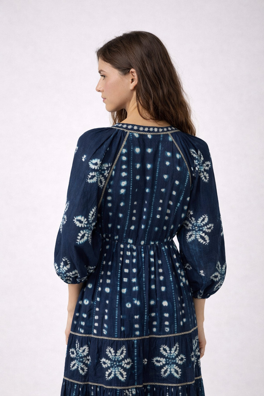 Abito Lungo Navy Shibori Maison Hotel