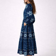 Abito Lungo Navy Shibori Maison Hotel