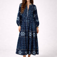 Abito Lungo Navy Shibori Maison Hotel