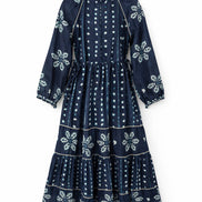 Abito Lungo Navy Shibori Maison Hotel