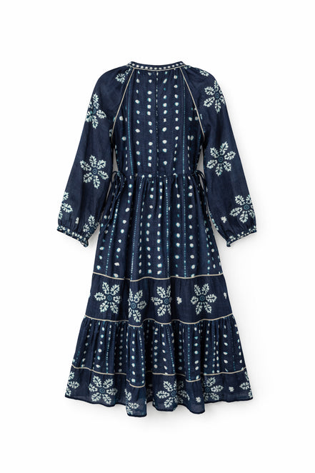 Abito Lungo Navy Shibori Maison Hotel