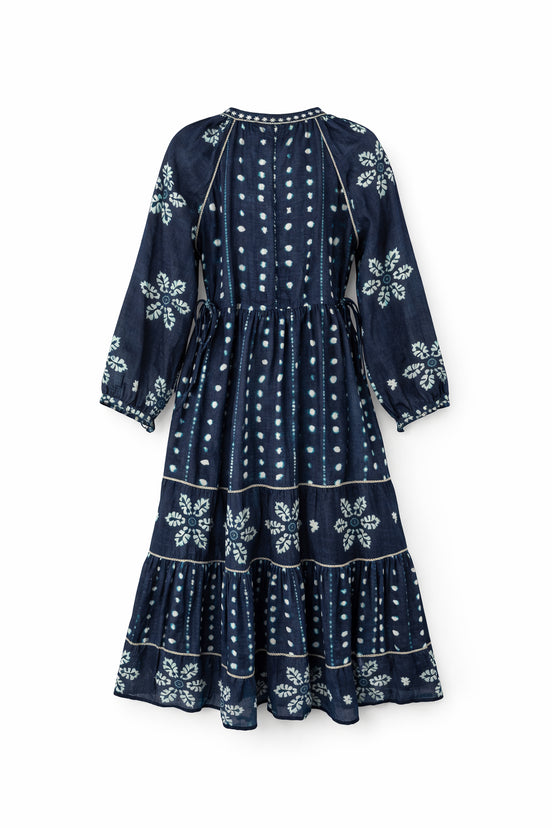 Abito Lungo Navy Shibori Maison Hotel