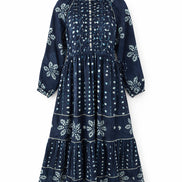 Abito Lungo Navy Shibori Maison Hotel