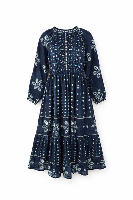 Abito Lungo Navy Shibori Maison Hotel
