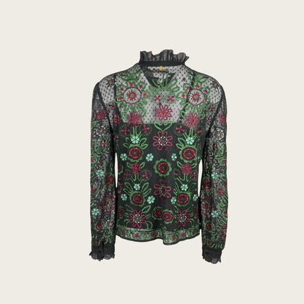 Camicia Ricamata Floreale Haga Antik Batik