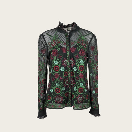 Camicia Ricamata Floreale Haga Antik Batik