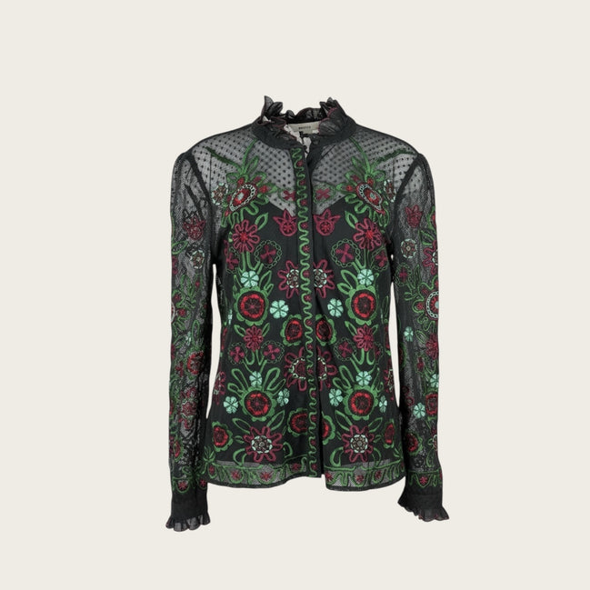 Camicia Ricamata Floreale Haga Antik Batik