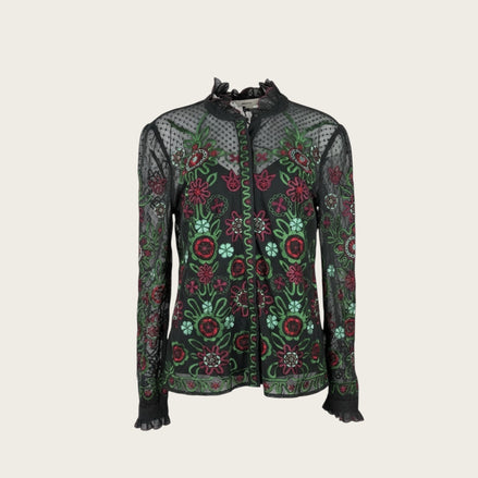 Camicia Ricamata Floreale Haga Antik Batik