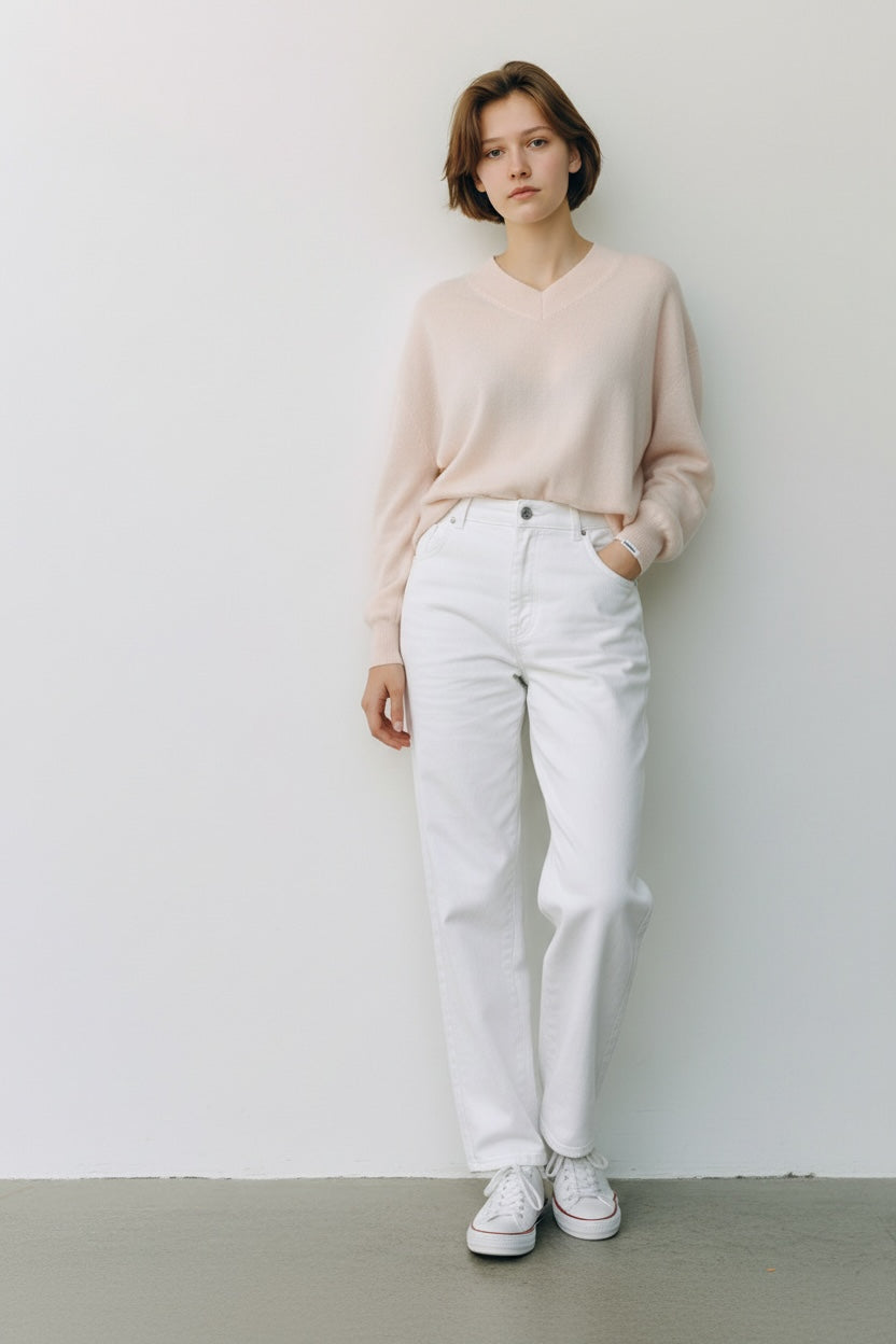 Maglia Cashmere Scollo V Over Bellrose