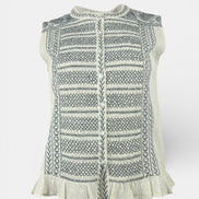 Top Senza Maniche Con Ricami Punto Smock Maison Hotel