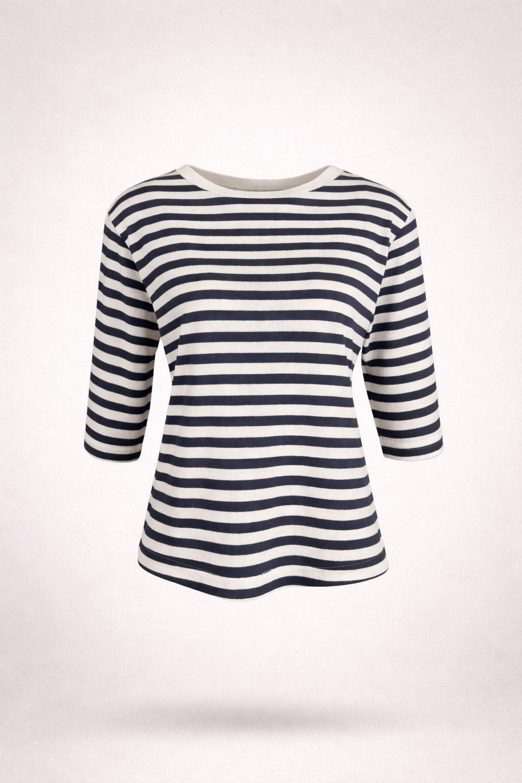 Majestic Filatures, Tshirt Barchetta Manica a 3/4 Lino a Righe