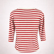 Majestic Filatures, Tshirt Barchetta Manica a 3/4 Lino a Righe
