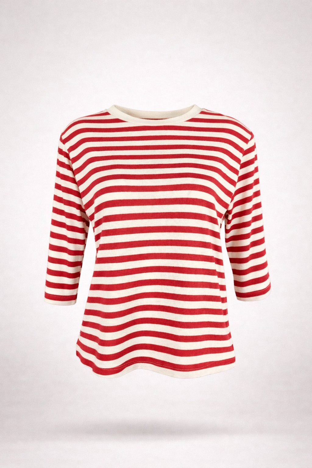 Majestic Filatures, Tshirt Barchetta Manica a 3/4 Lino a Righe