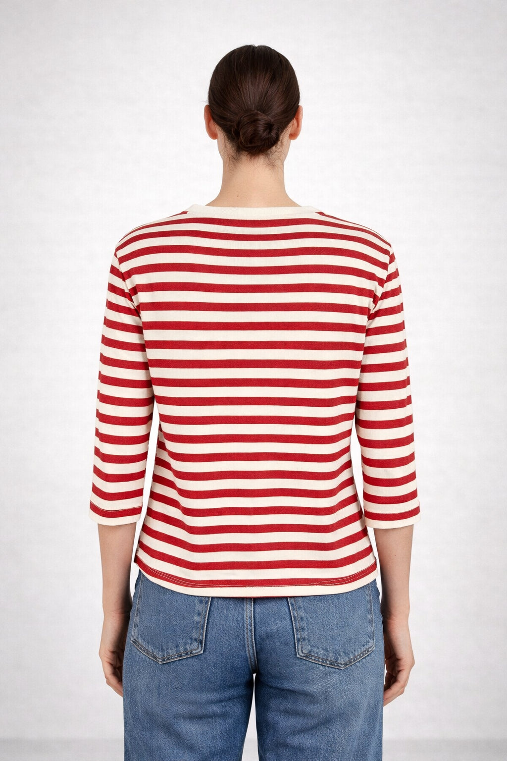 Majestic Filatures, Tshirt Barchetta Manica a 3/4 Lino a Righe