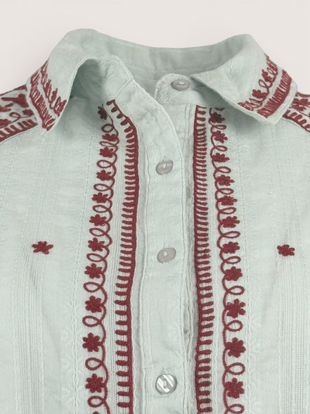 Camicia con Ricami sul Collo e Spalle Salinger Maison Hotel