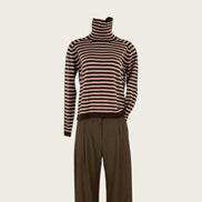 Maglia ColloAlto Righe Cashmere Jumper1234