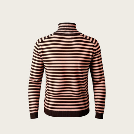 Maglia ColloAlto Righe Cashmere Jumper1234