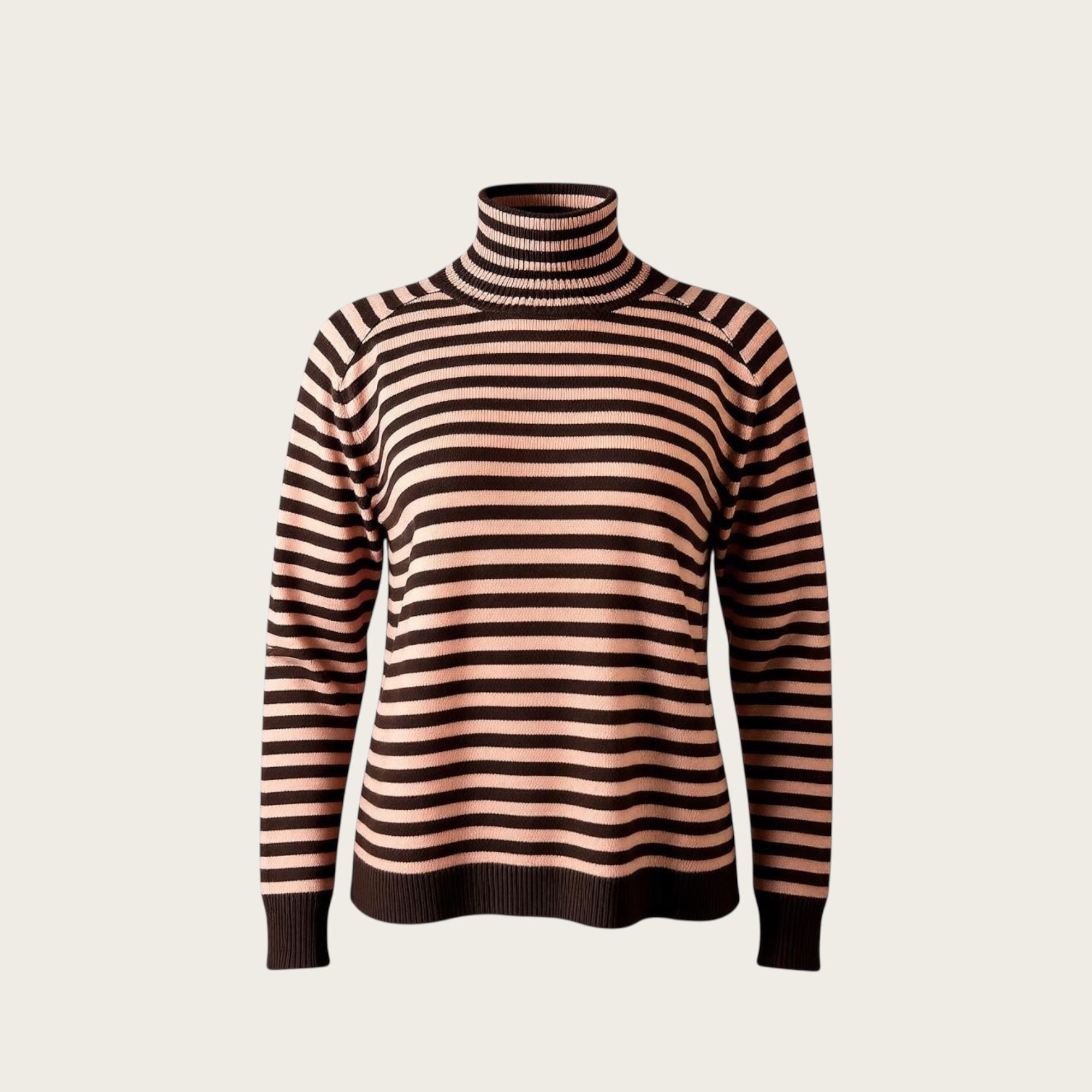Maglia ColloAlto Righe Cashmere Jumper1234